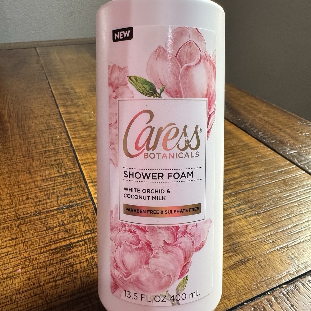 Caress Botanicals Shower‎ Foam White Orchid & Coconut Milk 13.5 oz 400 ml - Picture 2 of 3